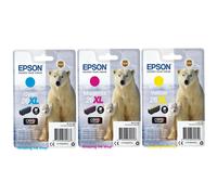 Genuine Epson 26XL, Polar Bear Ink Cartridges, XP-610, XP-615 XP-620 XP-625, LOT