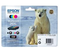 EPSON T2636 26XL ORIGINAL SET OF 4 INKS POLAR BEAR Black Cyan Magenta T2636 Yelw