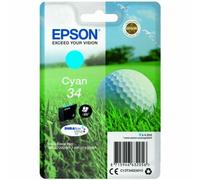 Epson 34 Cyan Golfball Genuine, DURABrite Ultra Ink Cartridge, Standard Capacity