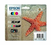 Genuine Epson 603XL, 603, C/M/Y, Starfish Multipack Ink Cartridges, C13T03A94010