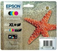 Genuine Epson 603XL Black & 603 CMY Ink Cartridges Starfish Multipack 4-Pack