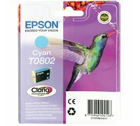 Genuine Epson T0802 Hummingbird Cyan InkJet Cartridge C13T08024010