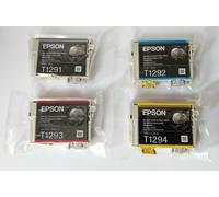 Epson Apple T1295 Cyan, Magenta, Yellow. & Black Ink Cartridges - Multipack, Black & Tri-colour