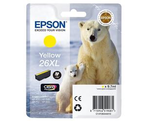 GENUINE EPSON T2634 Yellow cartridge airtight ORIGINAL 26XL OEM POLAR BEAR INK