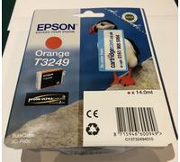 Genuine Epson T3249 Orange Cartridge BNIB 14ml For Sure Color SC-P400