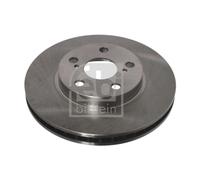 Genuine Febi 5 Stud Front Vented Coated Brake Discs - 15295