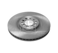 Genuine Febi 5 Stud Front Vented Coated Brake Discs - 19096