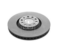 Genuine Febi 5 Stud Front Vented Coated Brake Discs - 22950