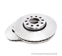 Genuine Febi 5 Stud Front Vented Coated Brake Discs - 43967