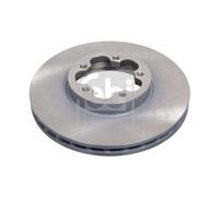 Genuine Febi 5 Stud Front Vented Coated Brake Discs - 44034