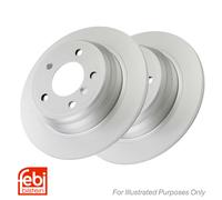 Genuine Febi 5 Stud Rear Solid Coated Brake Discs - 43810