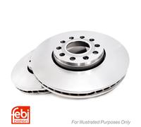 Genuine Febi 5 Stud Rear Vented Brake Discs - 104170
