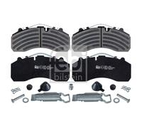 febi bilstein 16666 Brake Pad Set with additional parts, pack of four