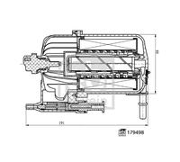 Genuine Febi In-Line Fuel Filter - 179498