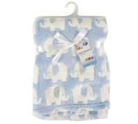 Genuine"First Steps" Luxury Soft Fleece Baby Blanket in Cute Elephant Design 75 x 100cm for Babies from Newborn