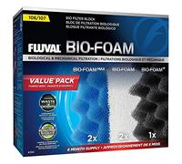 Genuine Fluval 107 Bio-Foam External Canister Filter Media Value Pack | Biological and mechanical filtration dual-action foam inserts