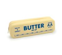 Genuine Fred Butter ME UP Silicone Pouch, Soft Flexible Material with Zipper Closure, for Desk Supplies, Makeup, Cords, Travel Essentials, 7.5 x 2 x 2.4 Inch