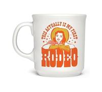 Genuine Fred SAY Anything Mug, Rodeo, 16 Ounce Ceramic Mug with Cowgirl Design, Dishwasher Safe