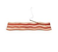 Genuine Fred Smoke Show Ceramic Bacon Incense Holder, Funny Incense Burner Tray, 7.8-Inch Hand-Painted Ash Catcher for Standard Incense Sticks, Maximalist Home Décor