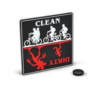 Genuine Fred Stranger Things, Magnetic Dishwasher Sign, CLEAN/DIRTY, Multicolor