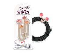 Genuine Fred Trip Wires, Mushroom Cable Ties, Set of 2, 4" Long, Easily Bends for Holding and Bundling, Multipurpose Cord Organizer for School, Home, Office, Cottagecore Decor