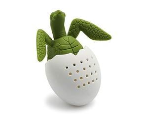Genuine Fred, Under The Tea, Sea Turtle Reusable Silicone Tea Infuser, Green, Fun Gift for Tea Lovers, Clever Kitchen Gadget