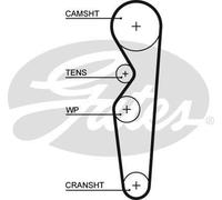 Genuine GATES PowerGrip Timing Belt for Ford Sierra R2C/R6A 1.8 (5/1988-2/1993)