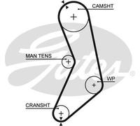 Genuine GATES PowerGrip Timing Belt for Nissan Micra MA10S 1.0 (12/1988-12/1989)