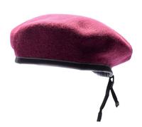 Genuine German Army Burgundy Wine Beret Military Command Cap Wool Quality