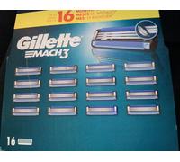 Gillette Mach3 Base Razor for Men, 16 Gillette Razor Blade Refill, With Lubrication Strip for a Smooth Glide and NEW Blade Coating Designed to Reduce