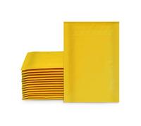 Genuine Gold Bubble Padded Envelopes - Self-Sealing Waterproof Cushioned Kraft Mailer with Self-Adhesive Tape (10pk Gold, A6)