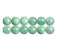 Genuine Green Burma Jadeite Beads 8mm Healing Chakra Gemstone Sold by One Strand APX 46 Pcs Hole Size 1mm (Color Heated)
