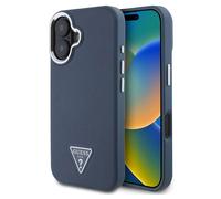 Genuine Guess 4G Metal Logo MagSafe Impact Protection Case for iPhone 16 Blue