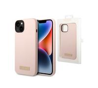 Genuine Guess Classic Silicone Magsafe Impact Case for iPhone 14 Plus Pink