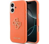 Genuine Guess PU Resin Logo Impact Protection Cover Case for iPhone 17 Orange