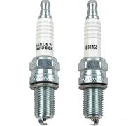 Genuine Harley-Davidson OEM Spark Plugs 6R12 (Pair) for Twin Cam and Sportster Models