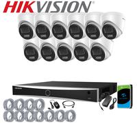 Genuine Hikvision 8MP 4K CCTV System IP PoE NVR Smart ColorVu 2-Way Audio Camera