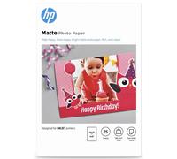 HP Matte Photo Paper, 180 g/m2, 25 sheets, White, 10 x 15 cm