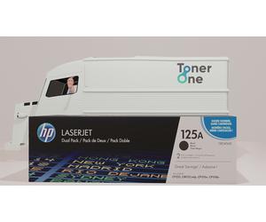 Genuine HP 125A Standard Capacity Dual Pack Toner Cartridge - CB540AD - Black