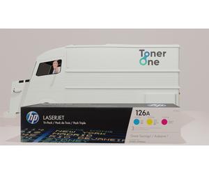 Genuine HP 126A Tripack Laserjet Toner Cartridge -CF341A