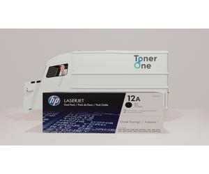 Genuine HP 12AD DualPack Laserjet Toner Cartridge - Q2612AD - Black