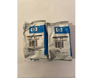 Genuine HP 21 Black + 22 Colour Printer Ink Cartridges C9351AE + C9352AE -No Box