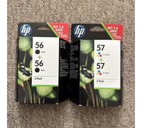 Genuine HP 2X 56 Black and 57 Tri-colour Ink Cartridge SA342AE