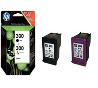 Genuine HP 300 Black & Colour Ink Cartridges Multipack 2PK