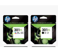 Genuine HP 301XL Black Tri-Colour Ink Cartridges High Yield - JUN/2025