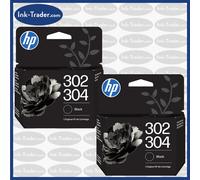 Genuine HP 302 / 304 Black Ink 2x Cartridges - For Envy 5030 + 4520