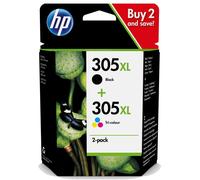 HP 305XL ink cartridge 2 pc(s) Original High (XL) Yield Black, Cyan, Magenta, Yellow