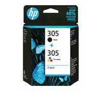 Genuine HP 305 Black & Colour Ink Cartridge for DeskJet 2720, 3YM61AE 3YM60AE