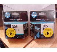 Genuine HP 305, Ink Cartridges Black Ink for HP x2