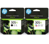 HP 305XL ink cartridge 2 pc(s) Original High (XL) Yield Black, Cyan, Magenta, Yellow